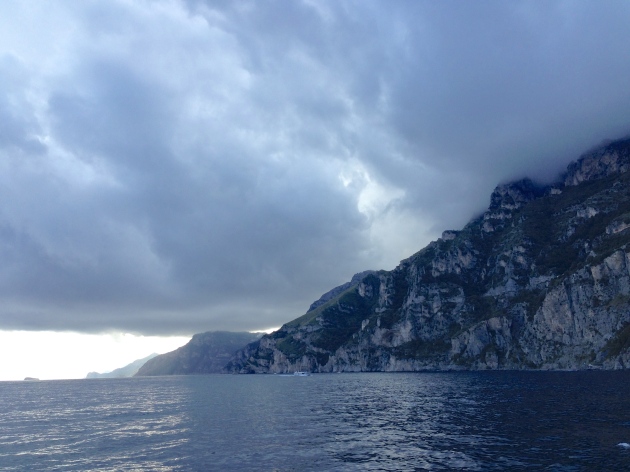 The coast from the Positano-Amalfi boat, after the Walk of the Gods