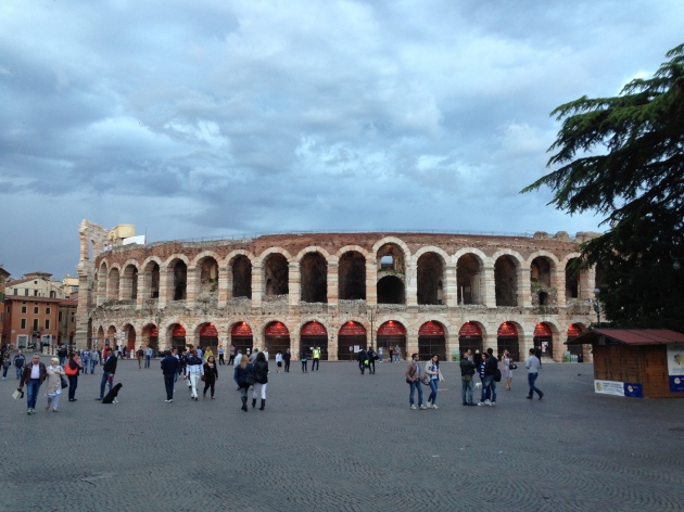First glimpse of the Arena in Verona