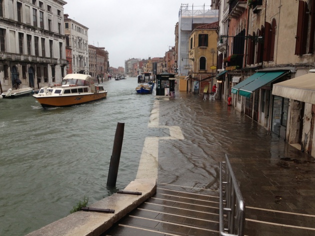 In Venice, it doesn't take much for the water and the land to become quite confused 